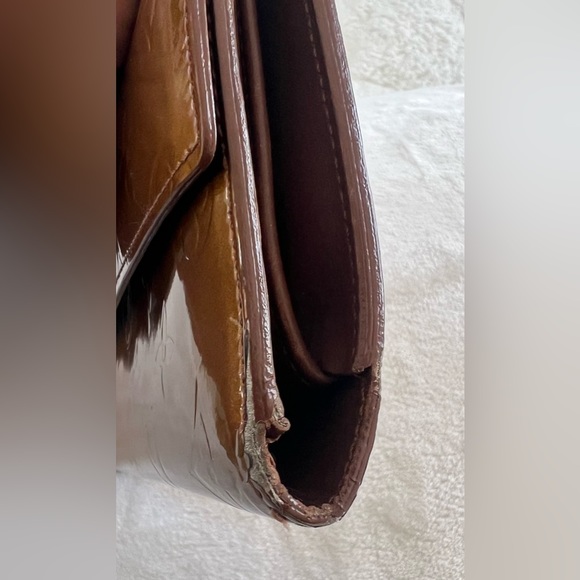 PROJECT Wallet! Auth Louis Vuitton Vernis Wallet, Caramel Color - Picture 10 of 13